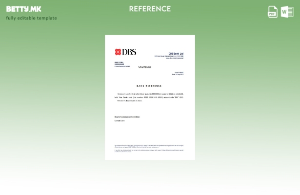 Референтен шаблон за затворање банка во модерен стил на Тајланд DBS